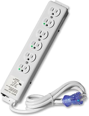 Quail Electronics 6 Outlet Hospital Grade Power Strip