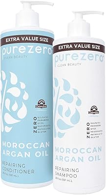 Purezero Moroccan Argan Oil Shampoo & Conditioner Set 20 FL Oz (Pack of 2)