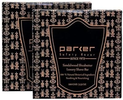 Parker Sandalwood & Shea Butter Shaving Soap Twin Pack
