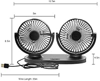 Aoneky 5V 2A 360° Rotating Dual USB Fan — image 7