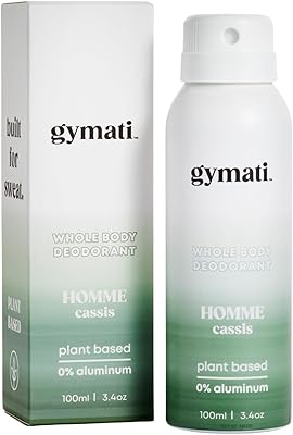 Gymati Fitness Deodorant Spray for Men - Homme 3.4oz