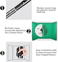 GSKAIWEN 7.87ft x 13.12ft Green Screen Backdrop with Stand — image 4