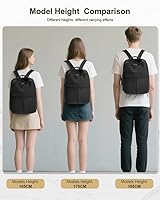 Black Laptop Backpack for Women and Men, 23L Capacity — image 4