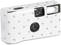 Weddingstar Disposable Camera with Flash - Silver Hearts — image 1