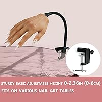 Tiebeauty Silicone Practice Hand for Acrylic Nails - Left Hand with Stand — image 5