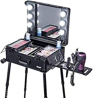 Kemier Makeup Case Professional Artist Studio Cosmetic Train Table — image 6