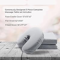 Avalon Care 3-Piece Massage Table Sheets Set - Silver — image 5