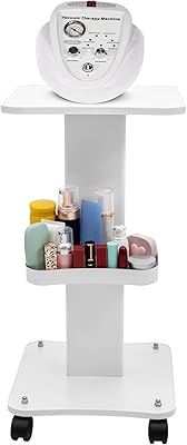 HASANEN 3-Tier Rolling Beauty Cart with Wheels, White