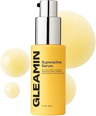 Gleamin Superactive Vitamin C Serum 15% with Niacinamide, Bakuchiol & Hyaluronic Acid 1oz