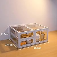 MOOCHI White Vintage Glass Cosmetic Makeup Organizer — image 4