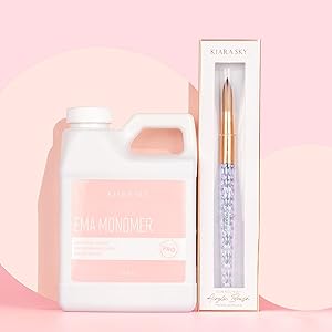 Kiara Sky EMA Liquid Monomer 16 oz & #16 Kolinsky Acrylic Brush Set Review