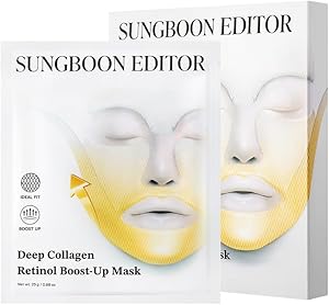 SUNGBOON EDITOR Deep Collagen Retinol Tension Boost Up Mask (25g x 4) Review