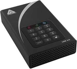 Apricorn Aegis Padlock DT 16TB Encrypted USB 3.0 Hard Drive