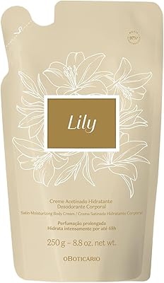 O Boticário Lily Satin Moisturizing Body Cream Refill Pouch 8.8oz