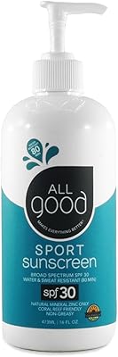 All Good Sport Mineral Sunscreen Lotion SPF 30+ 16oz Pump