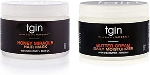 tgin Butter Cream Daily Moisturizer and Honey Miracle Hair Mask Duo, 12 oz