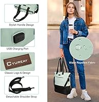 CYUREAY Convertible Laptop Backpack for Women 15.6 Inch — image 6