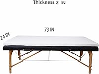 Lxztayuk Lash Bed Foam Topper, 73x24x2 inch White Memory Foam — image 2