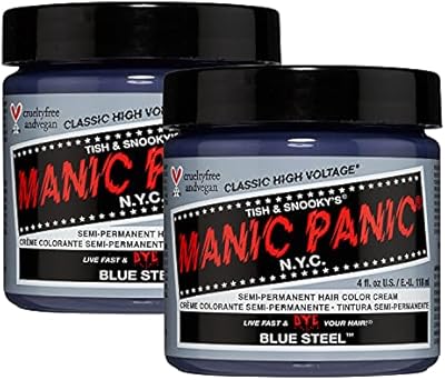 MANIC PANIC Classic Blue Steel Hair Color 4oz 2pk