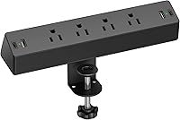 TenTrend Desk Clamp Surge Protector with 10 FT Extension Cord — image 1
