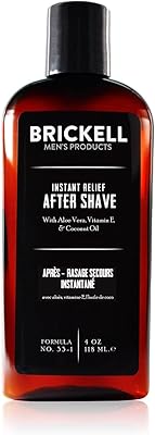 Brickell Men's Instant Relief Aftershave, 4oz