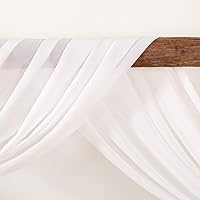 LINXTAR Ivory Wedding Arch Draping Fabric 2 Panels 30″ x 18FT — image 3