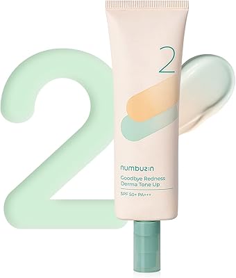 numbuzin No.2 Goodbye Redness Derma Tone Up Green to Beige, 1.69 fl oz