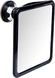 MIRRORVANA Fogless Shower Mirror with Upgraded Suction, 8″ x 7″