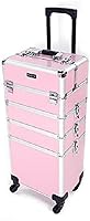 Mefeir 4 in 1 Rolling Makeup Train Case (Pink) — image 1