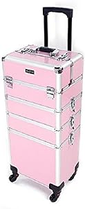 Mefeir 4 in 1 Rolling Makeup Train Case (Pink) Review