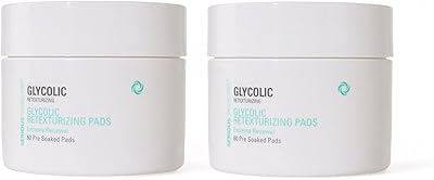 Serious Skincare Glycolic Acid Resurfacing Face Pads, 2 Pack (120 Pads)