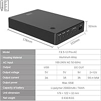 Shanqiu Mini UPS FX 5-12Pro-AC 74Wh Battery Backup — image 3