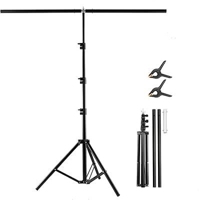 BEIYANG T Shape Backdrop Stand Kit 3.2 * 6.5 FT