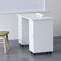 Paddie Manicure Nail Desk with Cabinet and Drawers — image 2