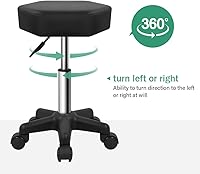 FURWOO Hexagon Rolling Stool with Wheels — image 4