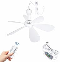 Xindejia USB Powered Small Ceiling Fan 16.5-inch — image 1