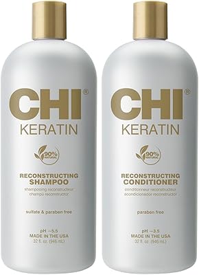 CHI Moisturize It Duo Keratin Shampoo & Conditioner Set, 32 Oz