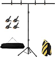 CludPark 6.5x3.2ft T-Shape Backdrop Stand — image 1
