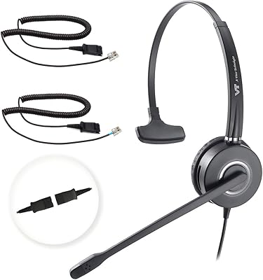 VT Telephone-Headset VT6932 QD Mono Headset with RJ09 Cables