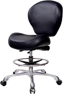 MWOSEN Height Adjustable Rolling Stool