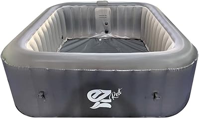 SereneLife SLSPA6SQA Outdoor Portable Hot Tub 6-Person Inflatable Spa