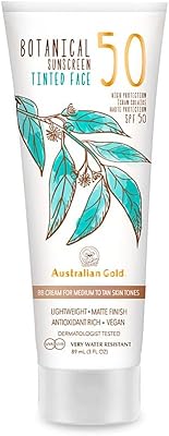 Australian Gold Botanical Tinted Face Cream SPF 50 - Medium/Tan 89ml