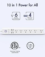 AUOPLUS 2 Pack Power Strip Surge Protector with USB — image 2