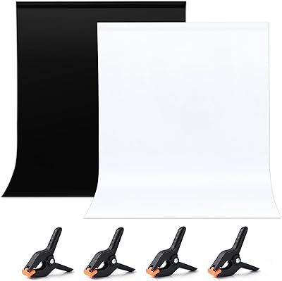 UTEBIT 6.5FTx10FT Black and White Backdrop