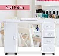 Paddie Manicure Nail Desk with Cabinet and Drawers — image 4
