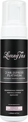 Loving Tan Platinum 2 HR Express Self Tanning Mousse, Darkest Shade, 6.7oz