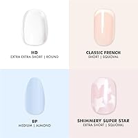 Olive & June Instant Mani Press On Nails (Glue) - 42 Fake Nails, HD Crisp White — image 2