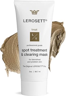 LEROSETT Facial Clay Mask for Acne, Oily Skin, 3.8oz