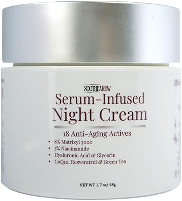 SootheAnew Anti-Aging Face Cream, Multi Peptide Night Cream 1.7oz