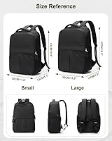 Black Laptop Backpack for Women and Men, 23L Capacity — image 7